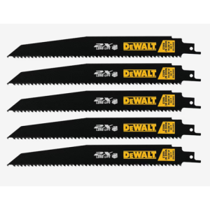 Dewalt Dwa4169 2x Bi-metal 9-in 6 Tpi Wood Cutting Demolition Reciprocating Saw Blade (5-pack)