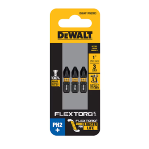 Dewalt Dwaf1ph2ir3 Flextorq 1/4-in X 1-in Phillips Impact Driver Bit (3-piece)