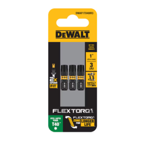 Dewalt Dwaf1tx40ir3 Flextorq 1/4-in X 1-in Torx Impact Driver Bit T40 (3-piece)
