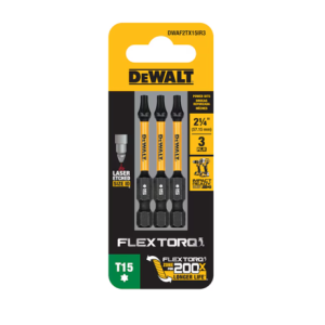 Dewalt Dwaf2tx15ir3 Flextorq 1/4-in X 2-1/4 -in Torx Impact Driver Bit T15 (3-piece)