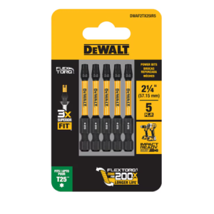 Dewalt Dwaf2tx25ir5 Flextorq 1/4-in X 2-1/4 -in Torx Impact Driver Bit T25 (5-piece)