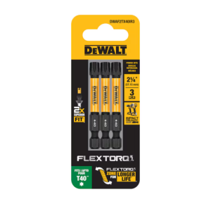 Dewalt Dwaf2tx40ir3 Flextorq 1/4-in X 2-1/4 -in Torx Impact Driver Bit T40 (3-piece)