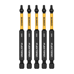 Dewalt Dwaf3sq2ir5 3.5in Square #2 Flextorq 5 Pack