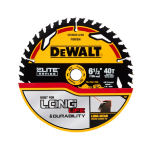 Dewalt Dwaw61240 Elite Series 6-1/2-in 40-tooth Fine Finish Tungsten Carbide-tipped Steel Circular Saw Blade