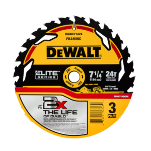 Dewalt Dwaw714243pk Elite Series 7-1/4-in 24-tooth Rough Finish Tungsten Carbide-tipped Steel Circular Saw Blade Set (3-pack)