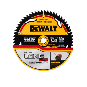 Dewalt Dwaw71460 Elite Series 7-1/4-in 60-tooth Fine Finish Tungsten Carbide-tipped Steel Circular Saw Blade