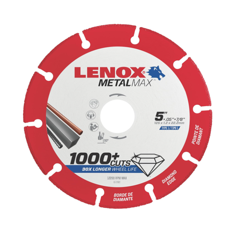 Dewalt 1972922 Lenox Tools 1972922 Metalmax Diamond Edge Cutoff Wheel, 5" X 7/8"