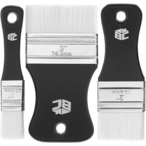 Bates- Flat Paddle Paint Brush Set, 3 Pack