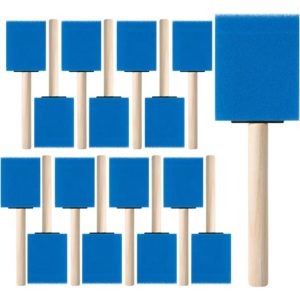Bates- Foam Paint Brushes, 2", 16 Pack, Blue