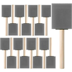 Bates- Foam Paint Brushes, 2", 16 Pack, Grey
