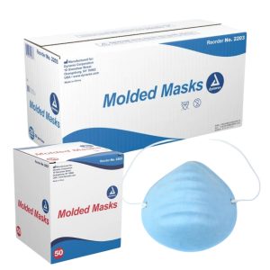 Dynarex ASTM Level 1 Molded Face Mask, Blue, 1000/case