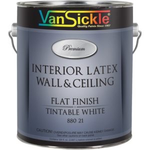 Van Sickle Interior Latex Premium Wall & Ceiling White Paint - 1 Gallon
