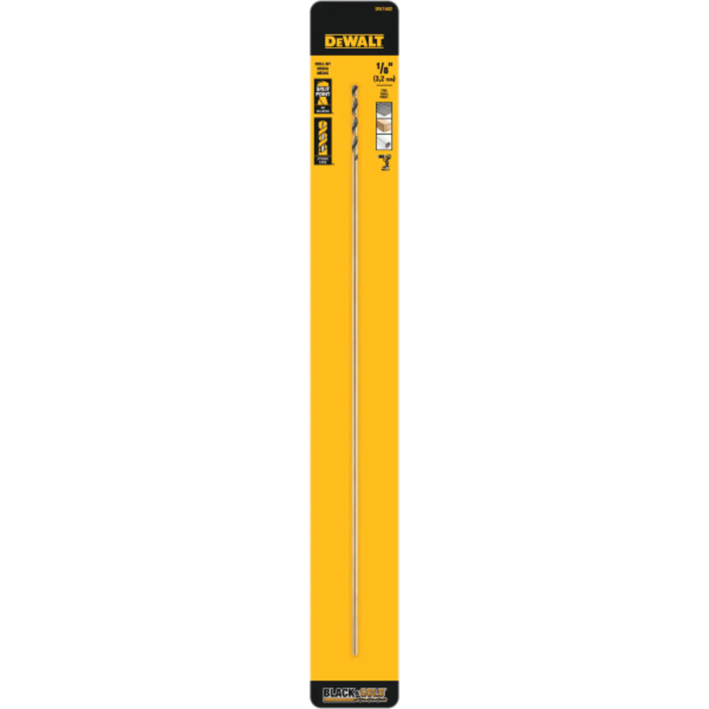 Dewalt 1/8" X 12" Black Oxide Drill Bit Dw1602