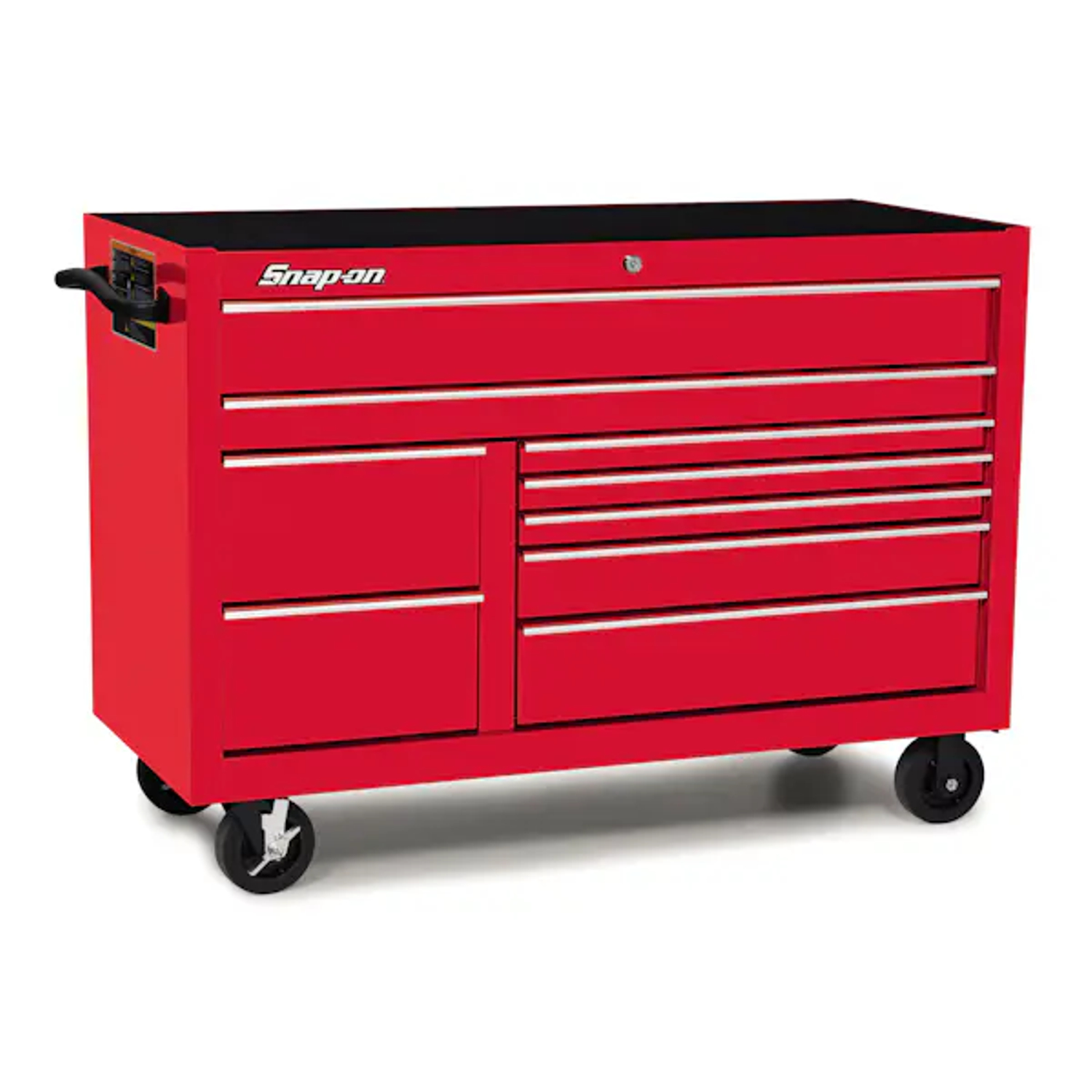 55" Nine-Drawer Double-Bank Classic Series Roll Cab with Power Drawer (Red)