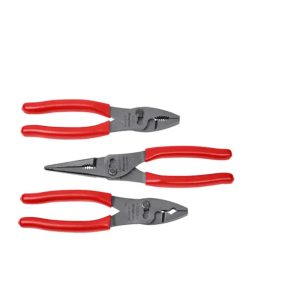 3 pc 8" Talon Grip™ Slip-Joint Pliers Set (Red)