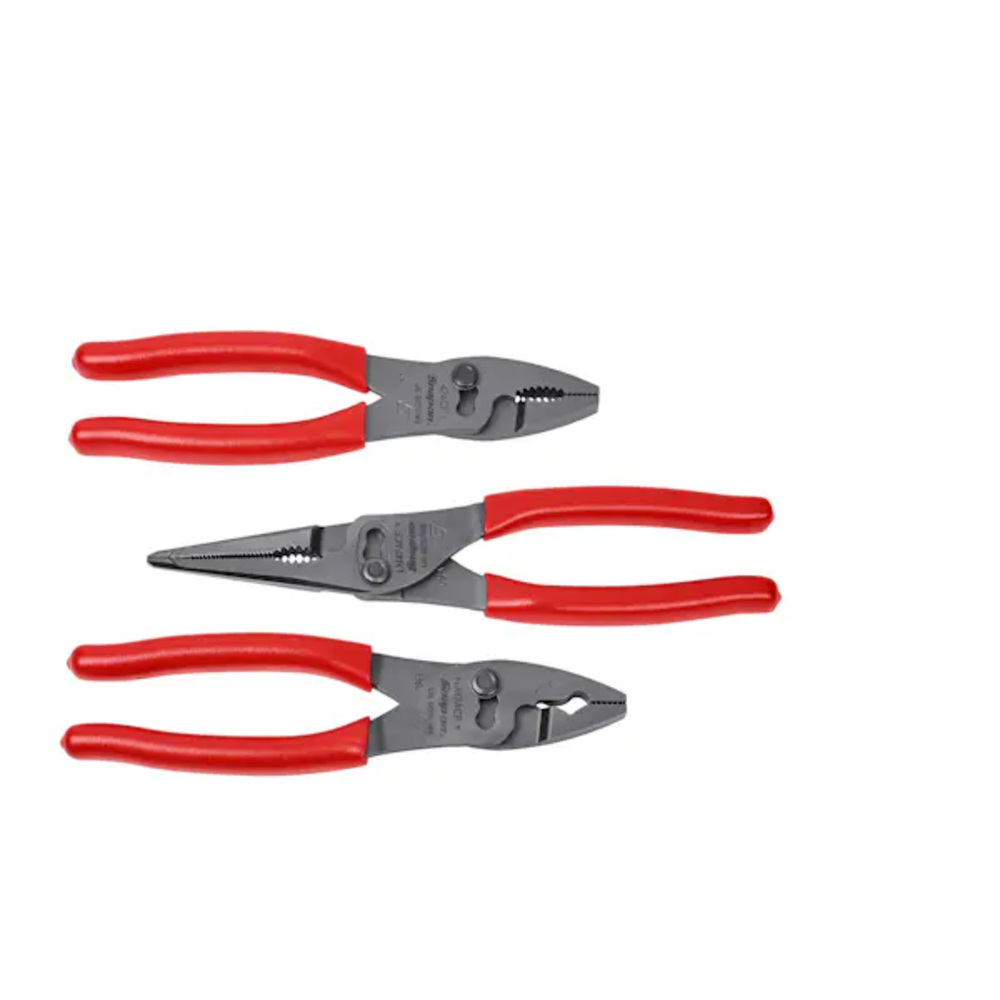 3 pc 8" Talon Grip™ Slip-Joint Pliers Set (Red)