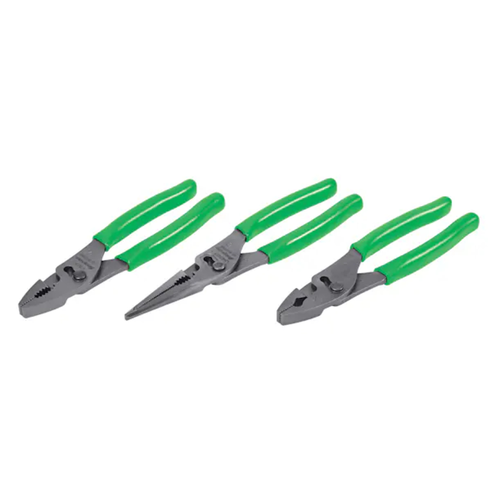 3 pc 8" Talon Grip™ Slip-Joint Pliers Set (Green)