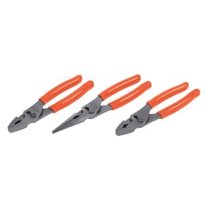 3 pc 8" Talon Grip™ Slip-Joint Pliers Set (Orange)