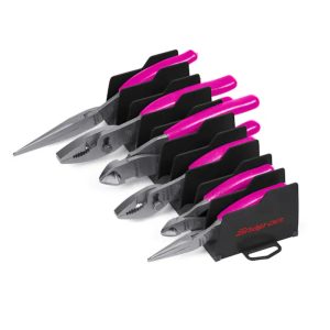6 pc Essential Pliers/Cutters Set (Electric Pink)