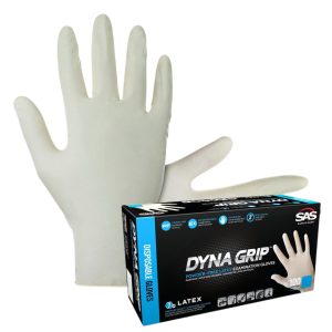 Dyna Grip Latex Medical Gloves, 7.0 mil, 100/box