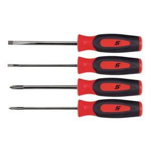 4 pc Instinct® Soft Grip Mini-Tip Combination Screwdriver Set (Red)