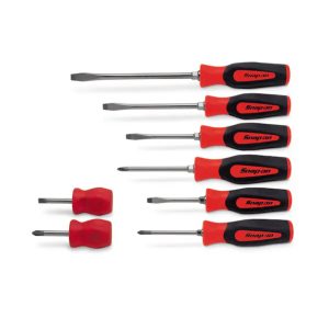 8 pc Instinct® Soft Grip Combination Screwdriver Set (Red)