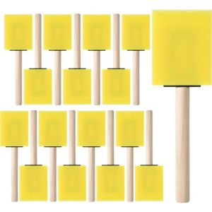 Bates- Foam Paint Brushes, 2", 16 Pack, Yellow