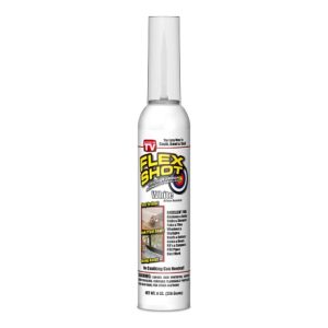 Flex Shot Rubber Adhesive Sealant Caulk, 8 Oz, White