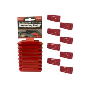 Stealthmounts Cleat 'n' Feet Mounting Feet 8 Pack - Red