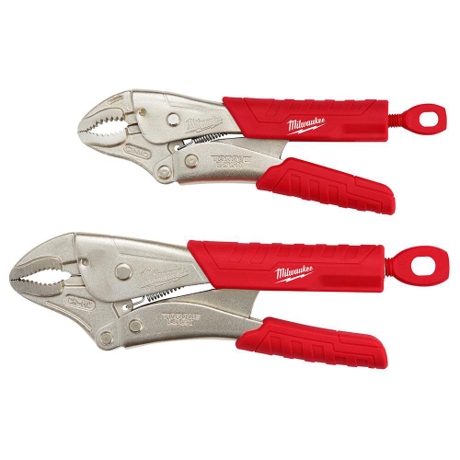 Milwaukee Curved Jaw Pliers Tool Set 2pc