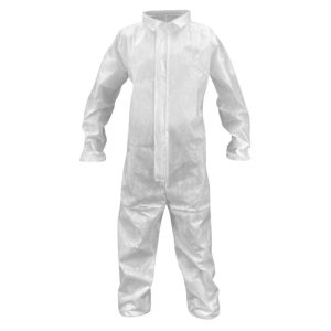 SAS Safety White SMS Coveralls, elastic wrist & ankle, ea