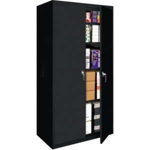 Steel Cabinet Usa Fs-36 Fixed Shelf Storage Center Black