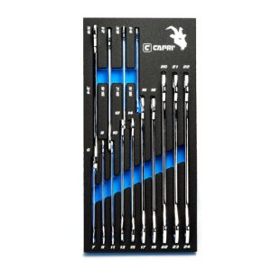 Super Thin 14-Piece Wrench Set with Mechanic’s Tray