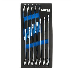 120-Tooth Ultra Smooth Ratcheting Wrenches Set, 8 to 19mm, Metric
